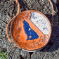 Tooled Leather Round Bag, Canteen Purse