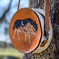 Tooled Leather Round Bag, Canteen Purse