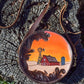 Tooled Leather Round Bag, Canteen Purse