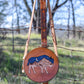 Tooled Leather Round Bag, Canteen Purse